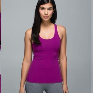 Lululemon Crossback Tank - Regal Plum/Black